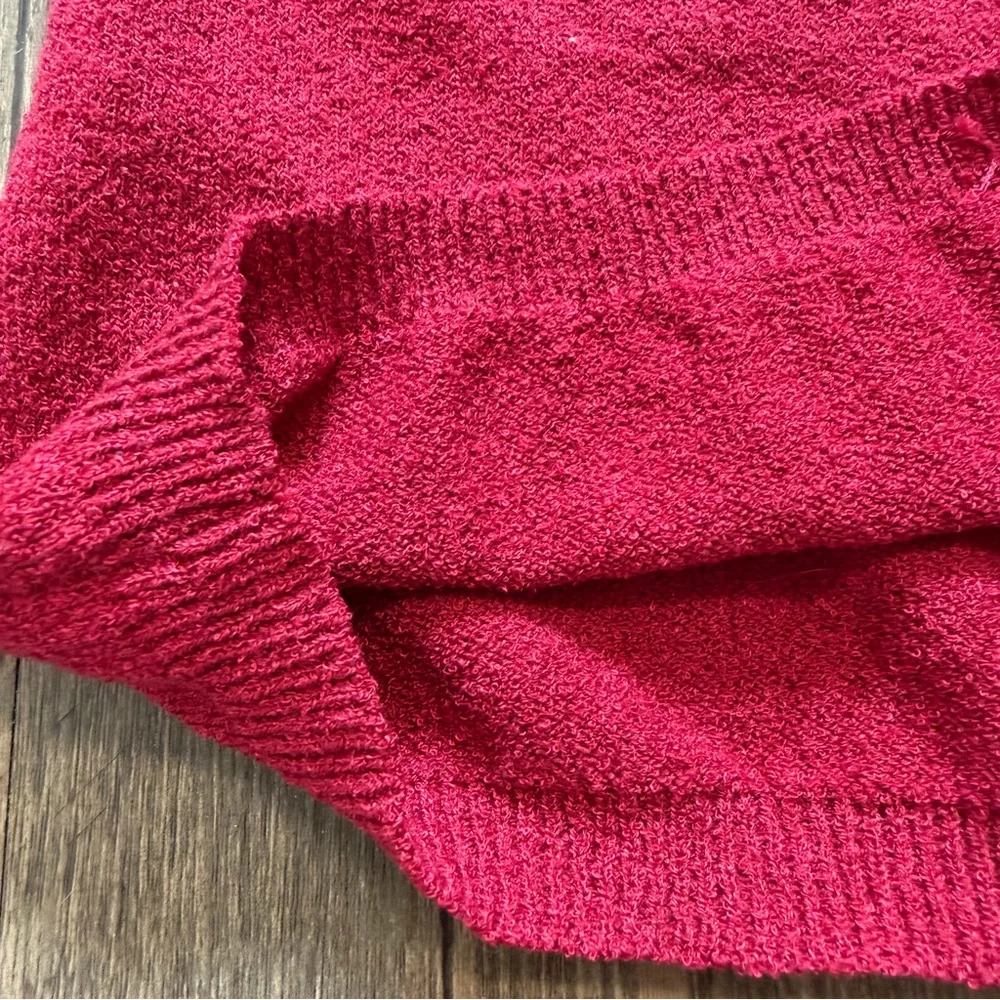 PEPPERMAYO Hidden Hills Knit Rose Strapless Tube Top Maroon Stretch Casual M/L - Picture 10 of 12